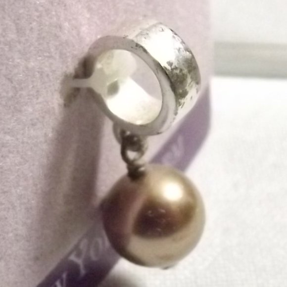 Dangling Bronze Pearl 925 Bead - Picture 4 of 6